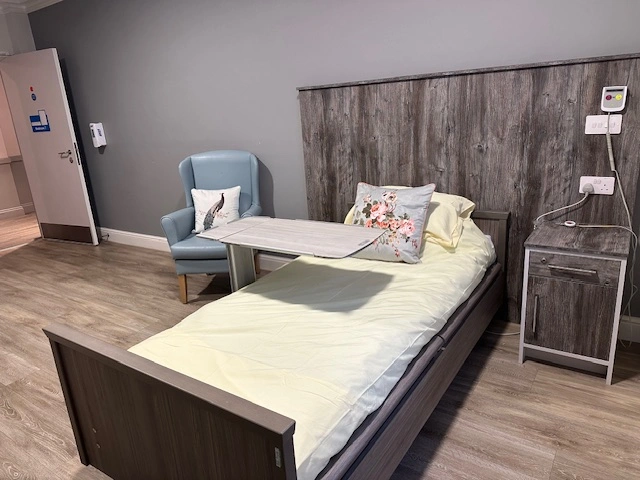 En-suite room at Forest Place Nursing Home, Buckhurst Hill, Essex