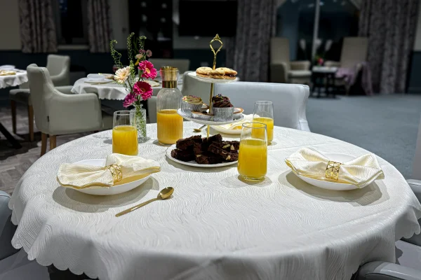 A beautifully presented afternoon tea table at Forest Place